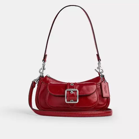 SALE Coach Ashton mini Red Leather Shoulder Bag